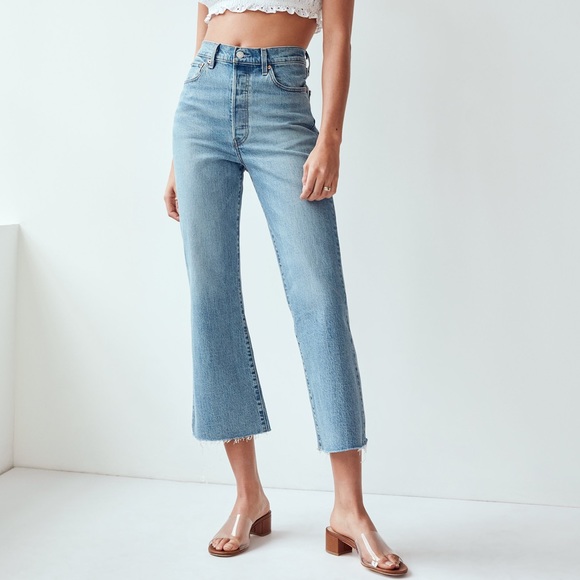 Levi's ribcage crop flare scapegoat Clearance